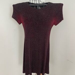 S.L. Fashions Black and Red Speckled Mini Dress